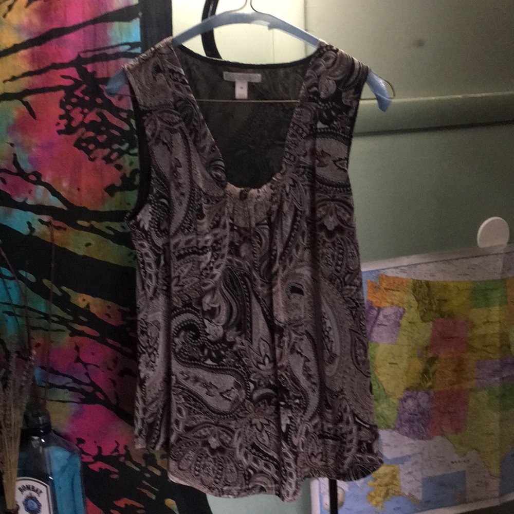 Dana Buchman paisley blouse